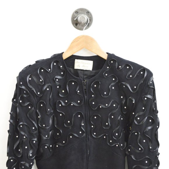 Dero Enterprises by Rocco Leather Ribbon Blazer #197-38 - Picture 2 of 3